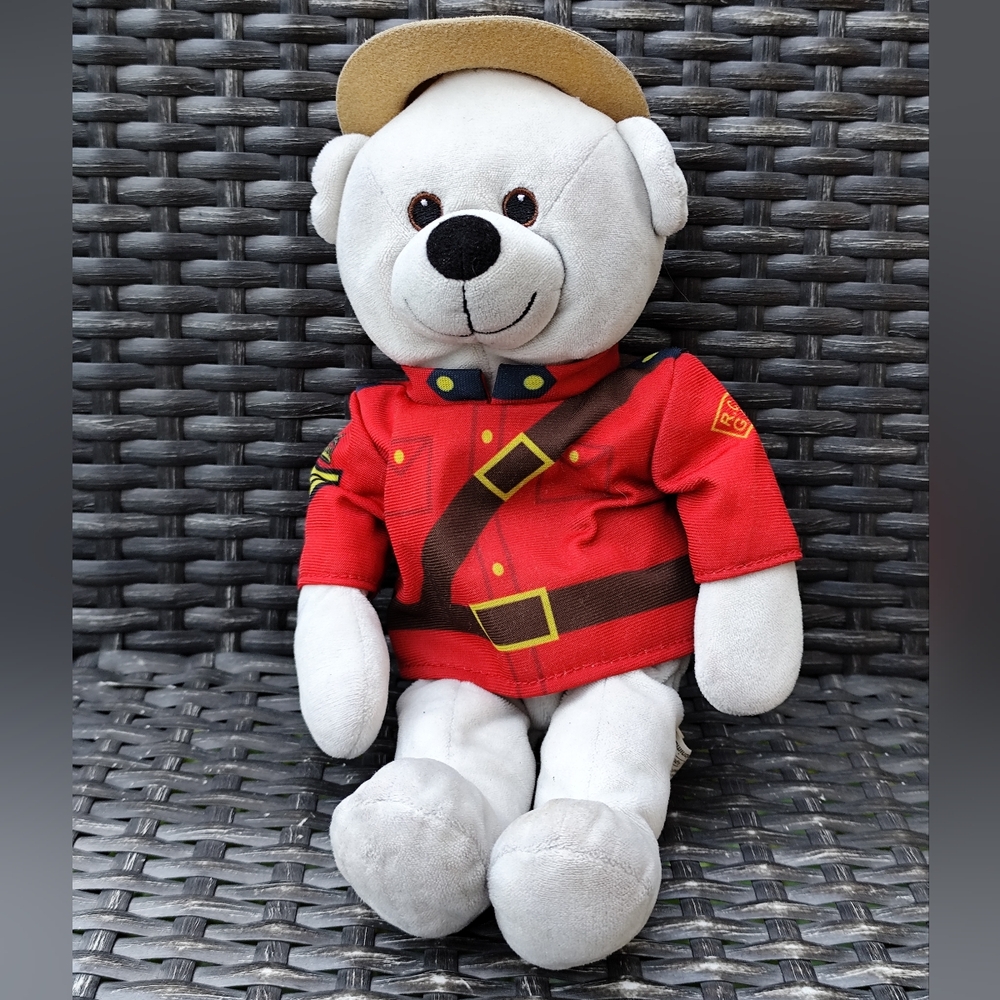 3/$30💜RCMP Polar Bear Stuffed Animal in Canadian Mountie Uniform
